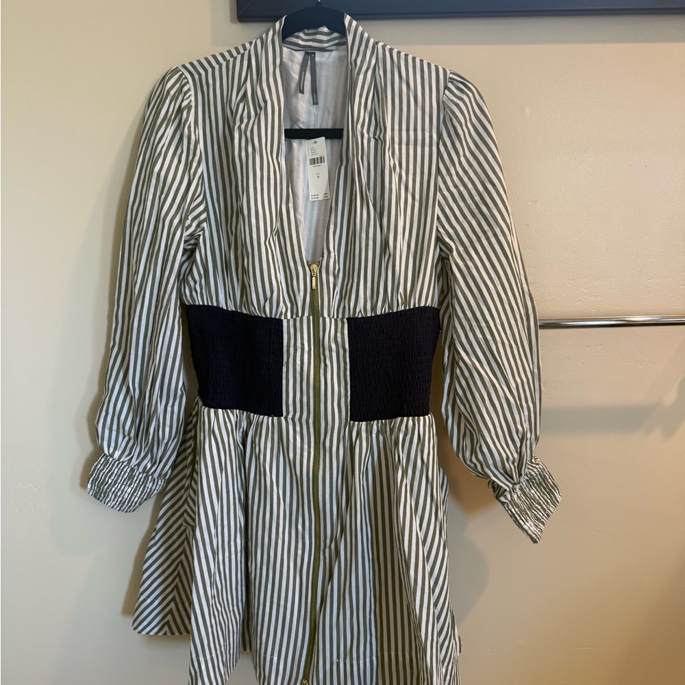 Anthropologie Long Sleeve Zip Shirt Dress